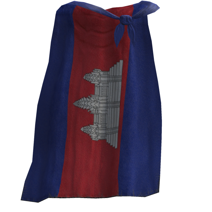 Cambodia Flag Cape