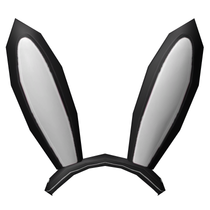 Cute Cyber Bunny Ears - White Black thumbnail