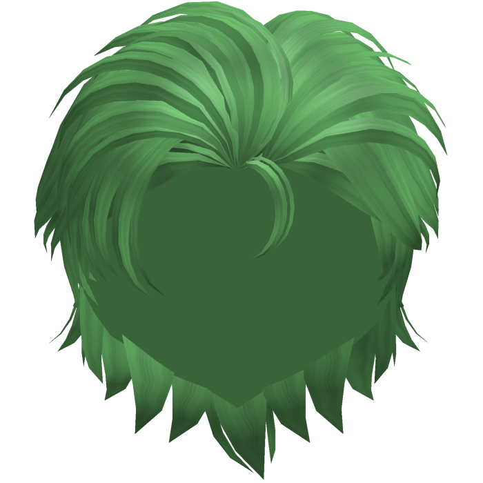 mint green shaggy wolf cut hair
