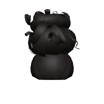 ❤ Black  Curly Messy Bun Roblox item