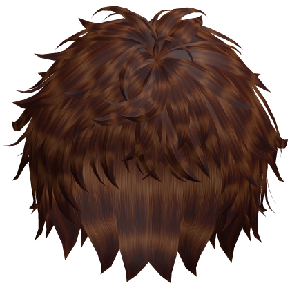 Fluffy Messy Anime Emo Boy Hair Brown Roblox item