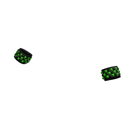 Scene Emo Studded Bracelets (Neon Green & Black)