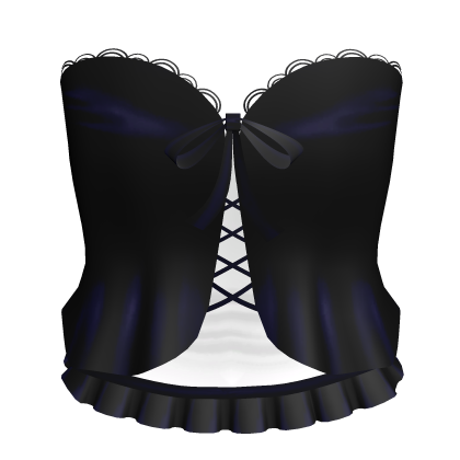 Blue Gothic Ruffled Bow Dress Roblox item