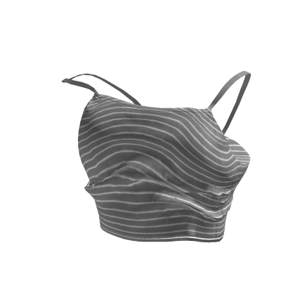💜 Casual Striped Cami Crop Top_Grey