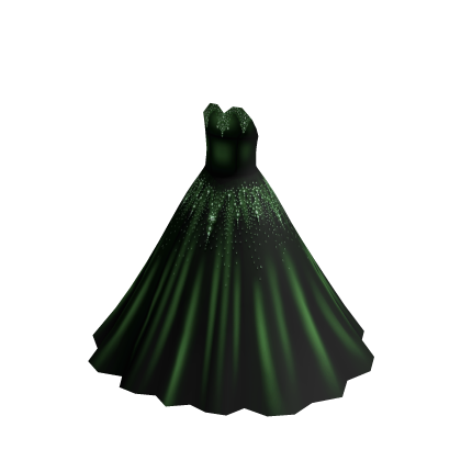 A-Line Ball Gown w Heart Neckline - Emerald