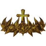 Heavenly Golden Star-Dust Cross Crown