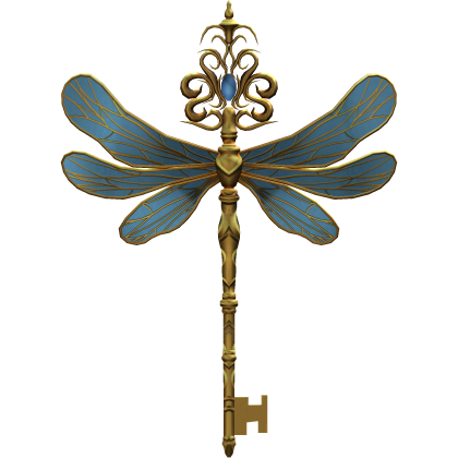 Light Blue & Gold Magical Dragonfly Key  Roblox item