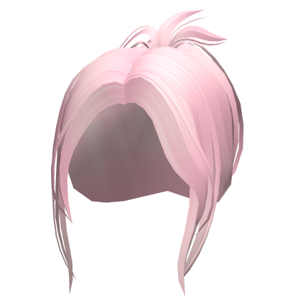 pink high ponytail hair Roblox item