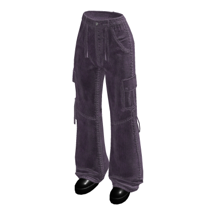Y2K Baggy Cargo Jeans (Purple