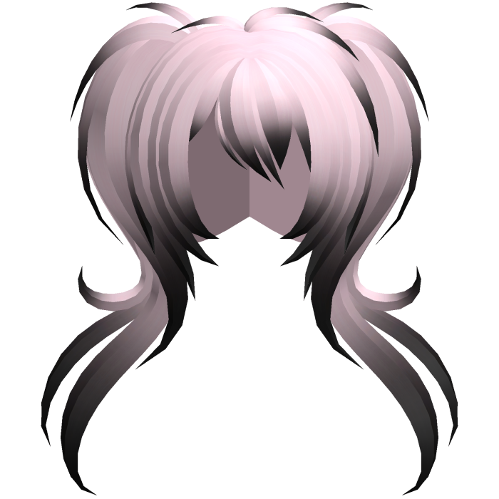 fluffy moe long swirly ponytails pink black