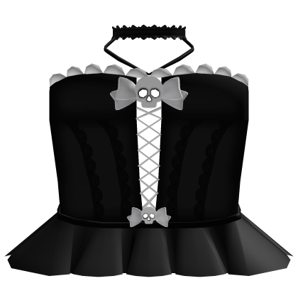 Cute Skeleton Halloween Black Dress