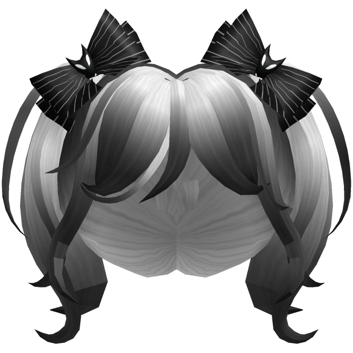 💀 Jack Skellington Pigtails Halloween Black White