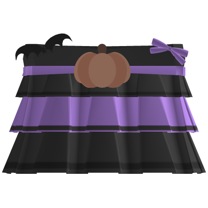 kawaii frilly purple spooky halloween pumpkin top thumbnail