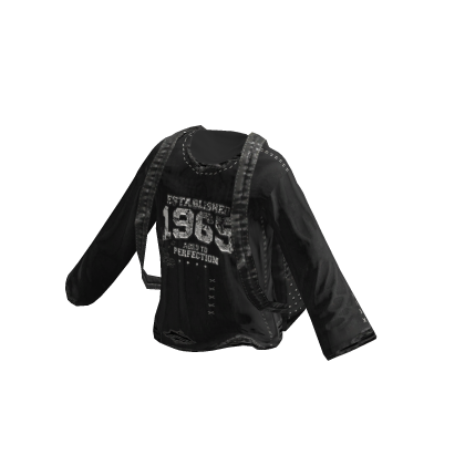 💜 Street Vintage T-shirt and Backpack_Black thumbnail