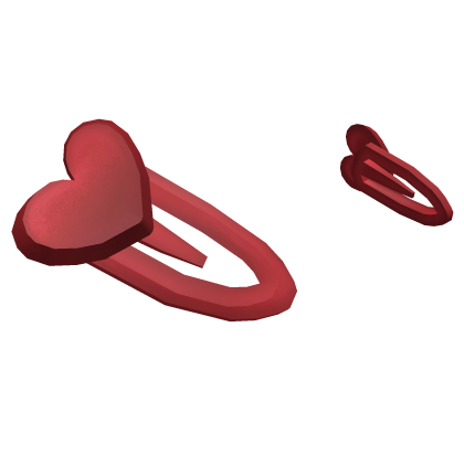 Valentines Red Heart Clips
