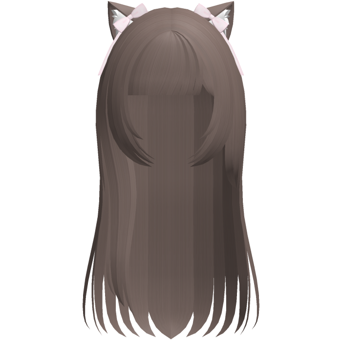 neko cat cute long hair in light brown
