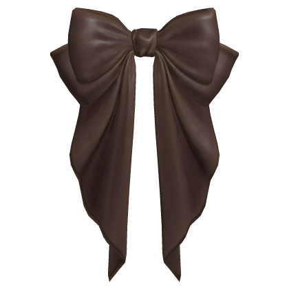 PBR Big Hair Bow Brown Basic Cute Ribbon Head Y2K Roblox item