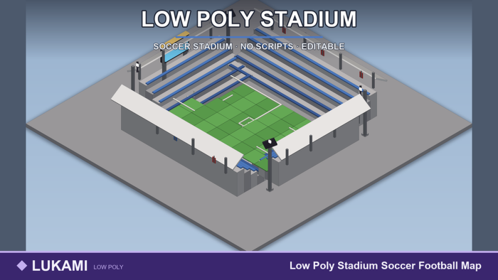 Low Poly Stadium Soccer Football Map preview 1