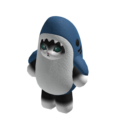 Shark Cat Suit - Black Plush