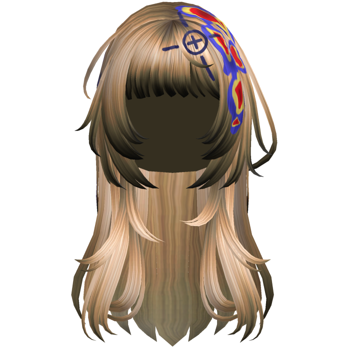 Golden Heatwave Crosshair Punk Flowy Girl Hair