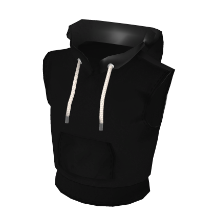 Black Sleevless Hoodie