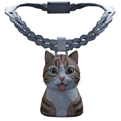 Iced Out Meme Cat Chain 3.0
