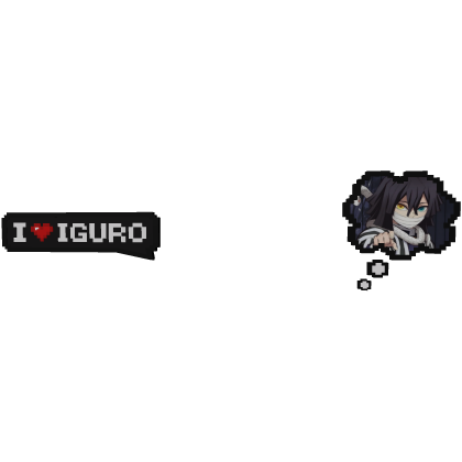Iguro Demon Slayer | I Love Text + Thinking Bubble