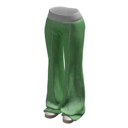 Green Winter Flared Lounge Sweatpants