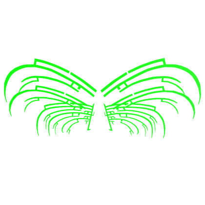 Green T.R.I Reworked Plasma Big Wings [ Glow ] Roblox item