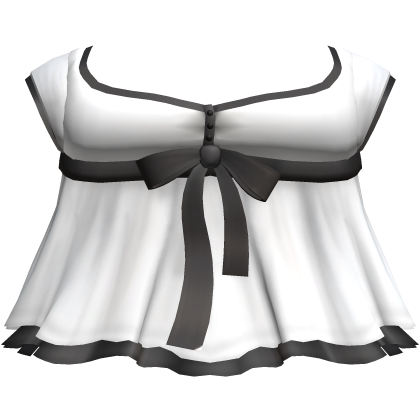 ♡: black & white delicate dainty babydoll top