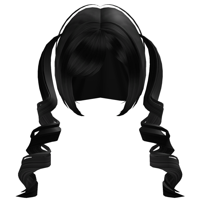 Soft Pigtail curls in Black
