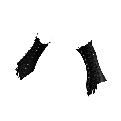 gothic laced up spiked arm wamer sleeves - black thumbnail