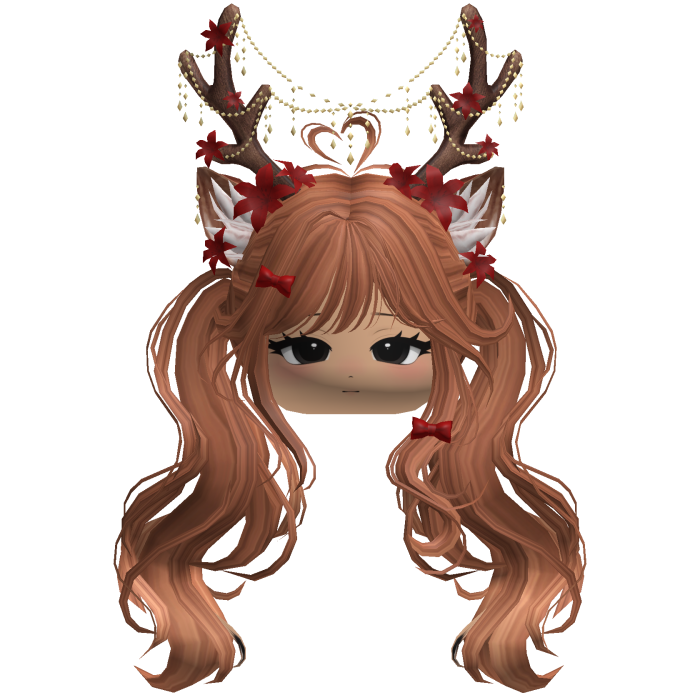 Ethereal Christmas Fairy Fawn Pigtails w/ Antlers