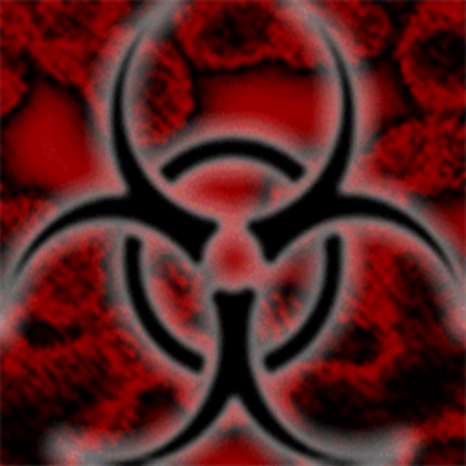 Red Biohazard Symbol Roblox decal