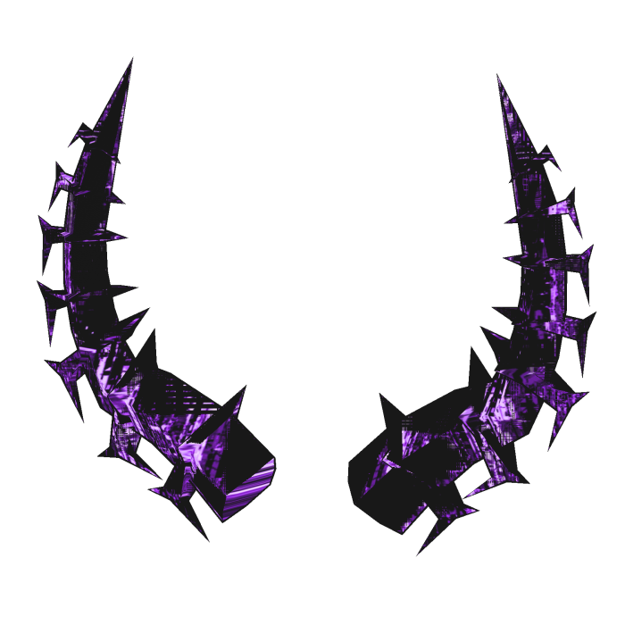 [ANIMATED] Purple Glitch Spiked Horns