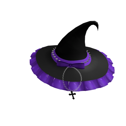 Purple Halloween witch hat Roblox item
