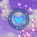 Aesthetic purple/blue butterfly