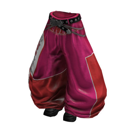 Y2K Racer Girl Pants (Black Hot Pnk)