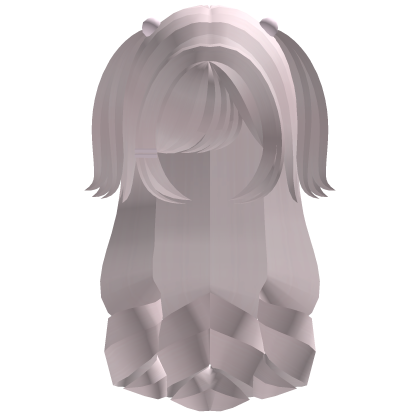♡ pink long tuft cute kawai curly hair Roblox item