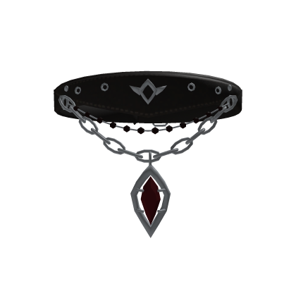 Vigil Gothic Choker - Black & Garnet