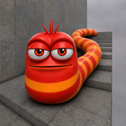 Climb Scary Red Larva Tower