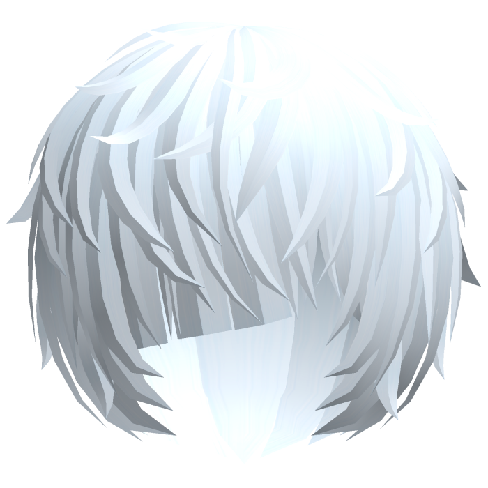 ^,…,^ light blue messy vkei anime emo moe hair 