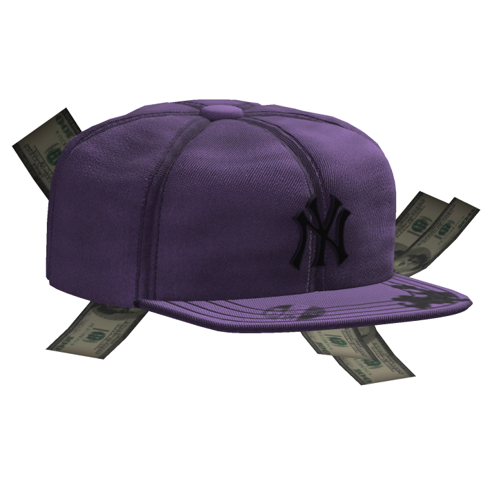 Sideswept Fitted Purple Money Cap
