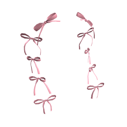 Bubble Braids Hair Bows [Pink] Roblox item
