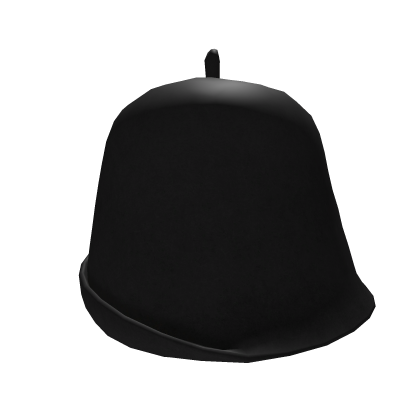 Medieval  Black Rounded Hat With Tail Roblox item