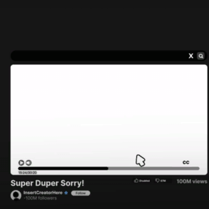 Apology Video Dark Mode