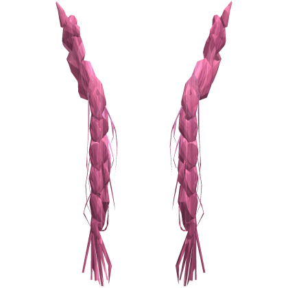 teased candy hot pink scene messy braid add-on Roblox item