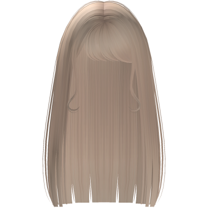 blonde long straight anime hime doll hair Roblox item