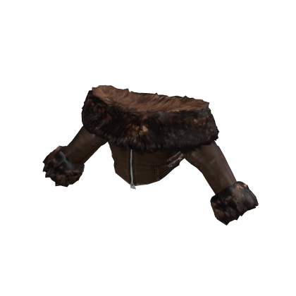 Brown Y2K Fur Jacket