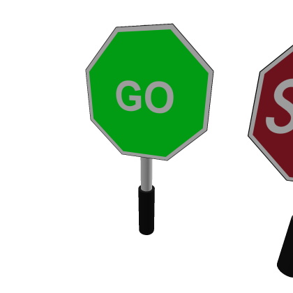 Hand Go And Stop Signs